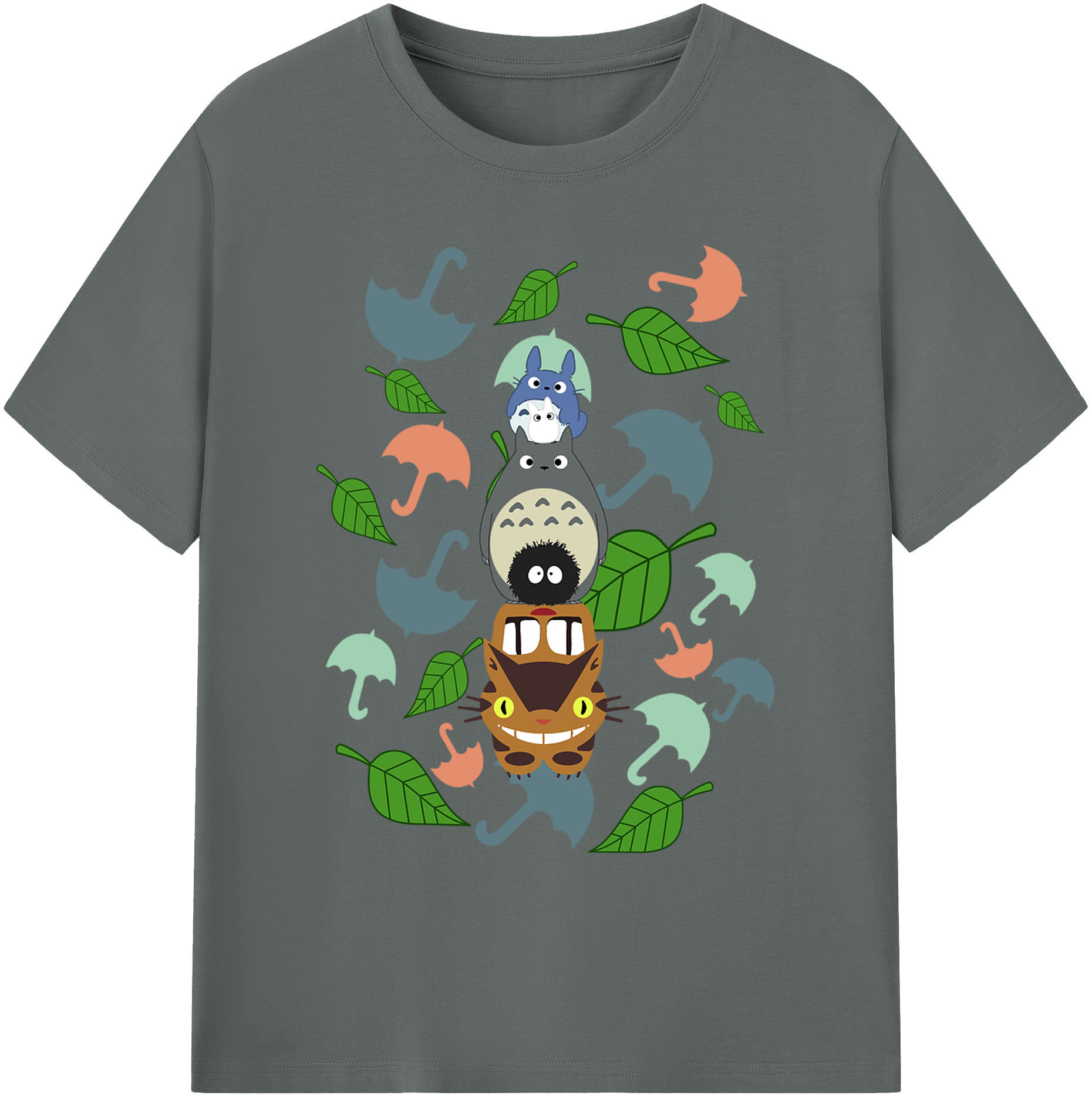 （画像用） となりのトトロ 草壁メイ 草壁サツキ My Neighbor Totoro Satsuki Kusakabe Mei Kusakabe 綿100％ メンズ半袖Tシャツ｜肌触りやわらか＆通気性